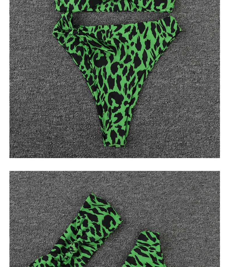 Fashion Green Knotted Lace-up Swimsuit,Bikini Sets