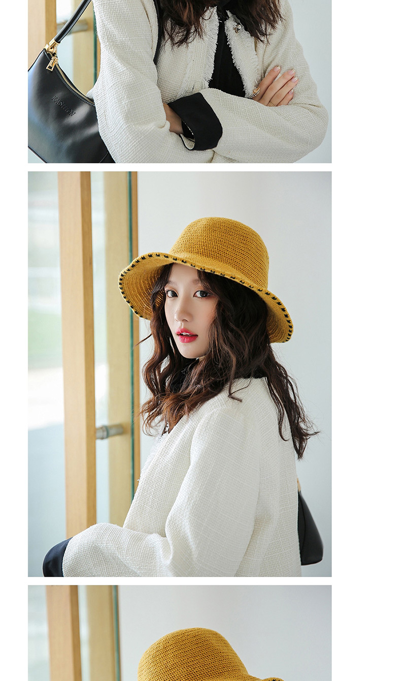 Fashion Yellow Lace Knit Hat,Sun Hats