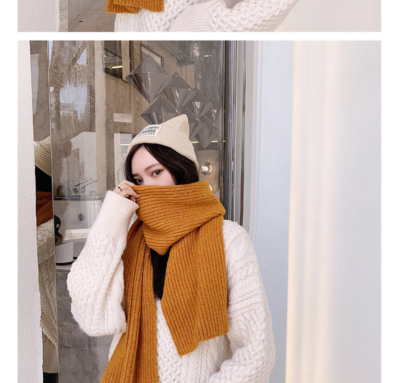 Fashion Snow Bud Powder Knitted Wool Scarf,knitting Wool Scaves