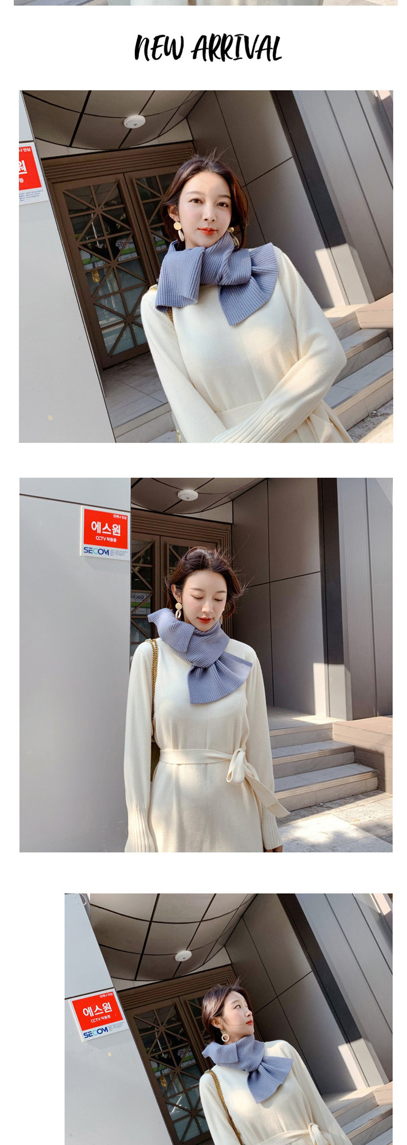 Fashion Beige Thick Wool Knit Collar,knitting Wool Scaves
