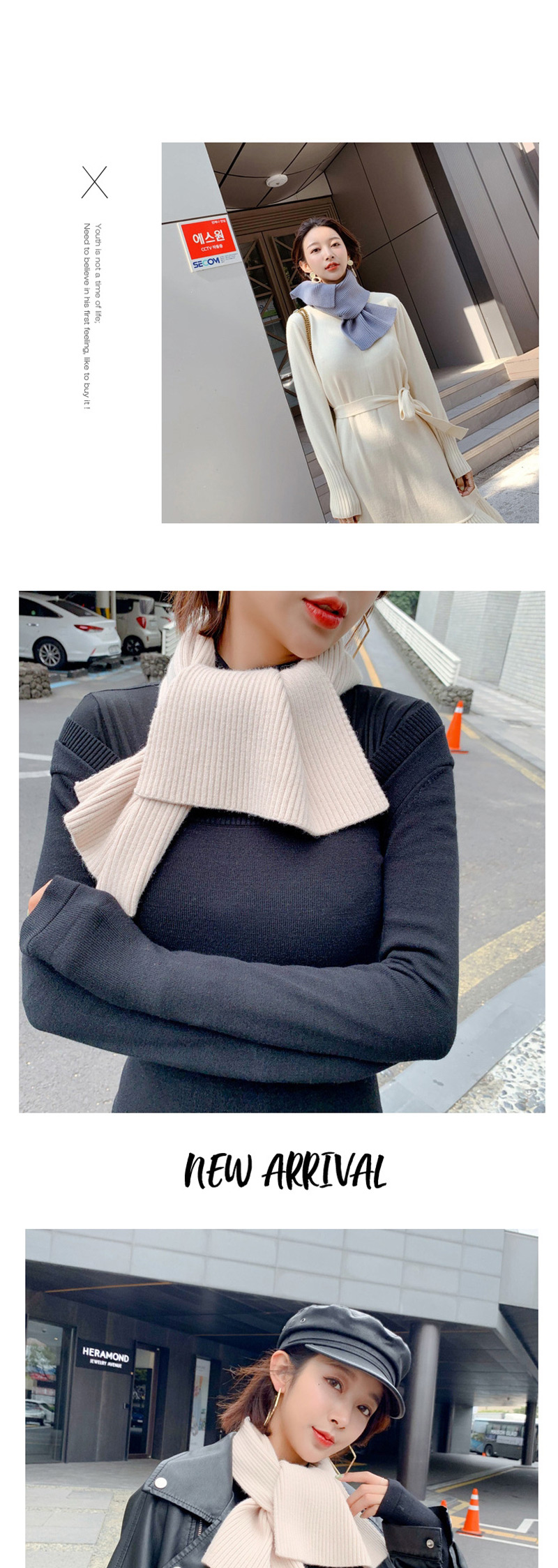 Fashion Red Wine Thick Wool Knit Collar,knitting Wool Scaves