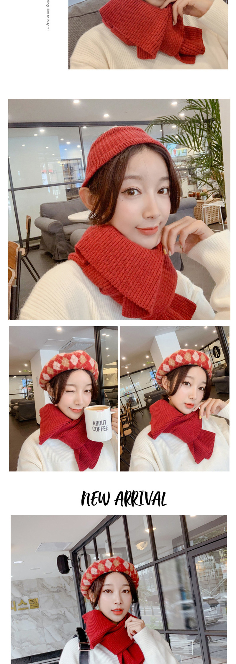 Fashion Milky White Thick Wool Knit Collar,knitting Wool Scaves