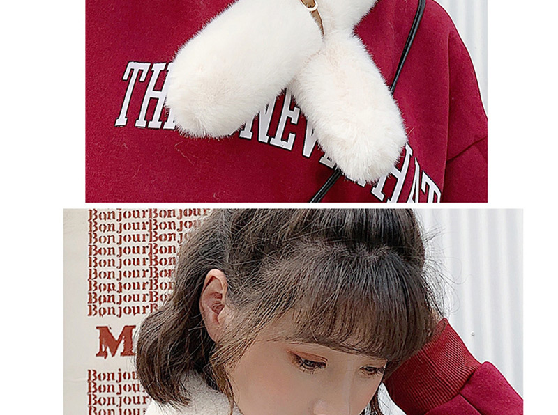 Fashion Gray Imitation Rabbit Fur Buckle Scarf,knitting Wool Scaves