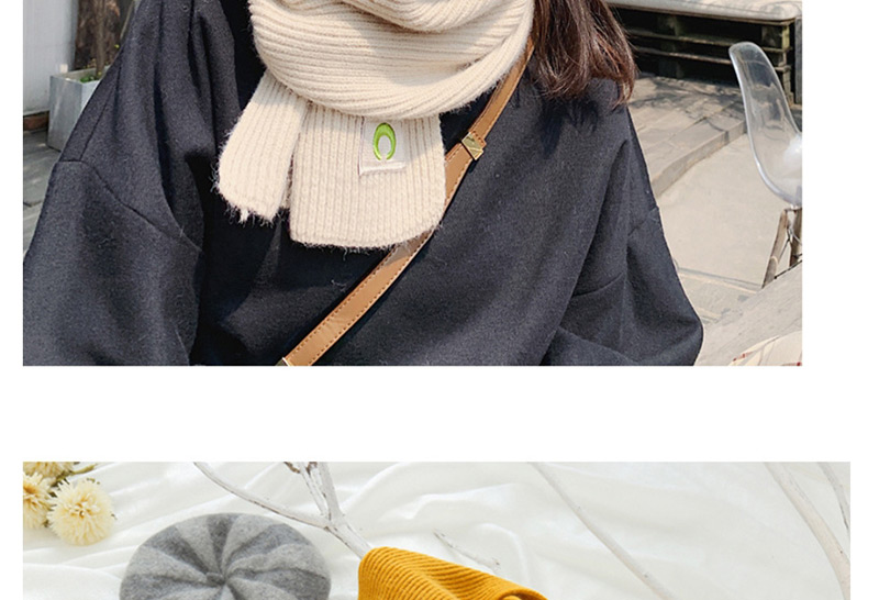 Fashion White Knitted Crescent Long Scarf,knitting Wool Scaves