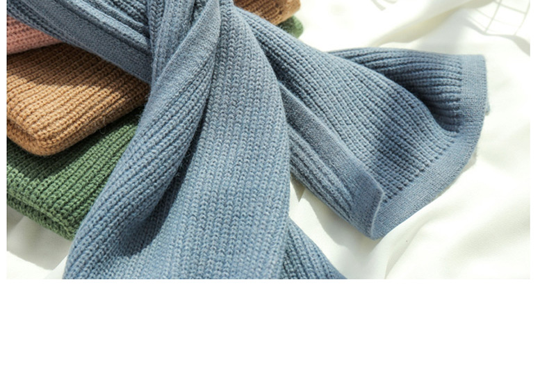 Fashion Denim Blue Knitted Woolen Thickened Bib Shawl,knitting Wool Scaves