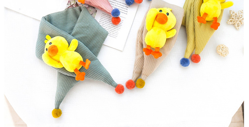 Fashion Yellow Duckling Triangle Scarf Baby Scarf,knitting Wool Scaves