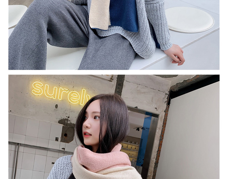 Fashion Rice Fight Knit Long Section Thick Wool Scarf,knitting Wool Scaves