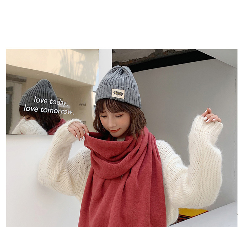 Fashion Red Knit Long Scarf,knitting Wool Scaves