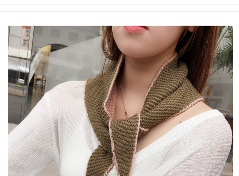 Fashion Powder + Brown Hook Flower Triangle Scarf Shawl,knitting Wool Scaves