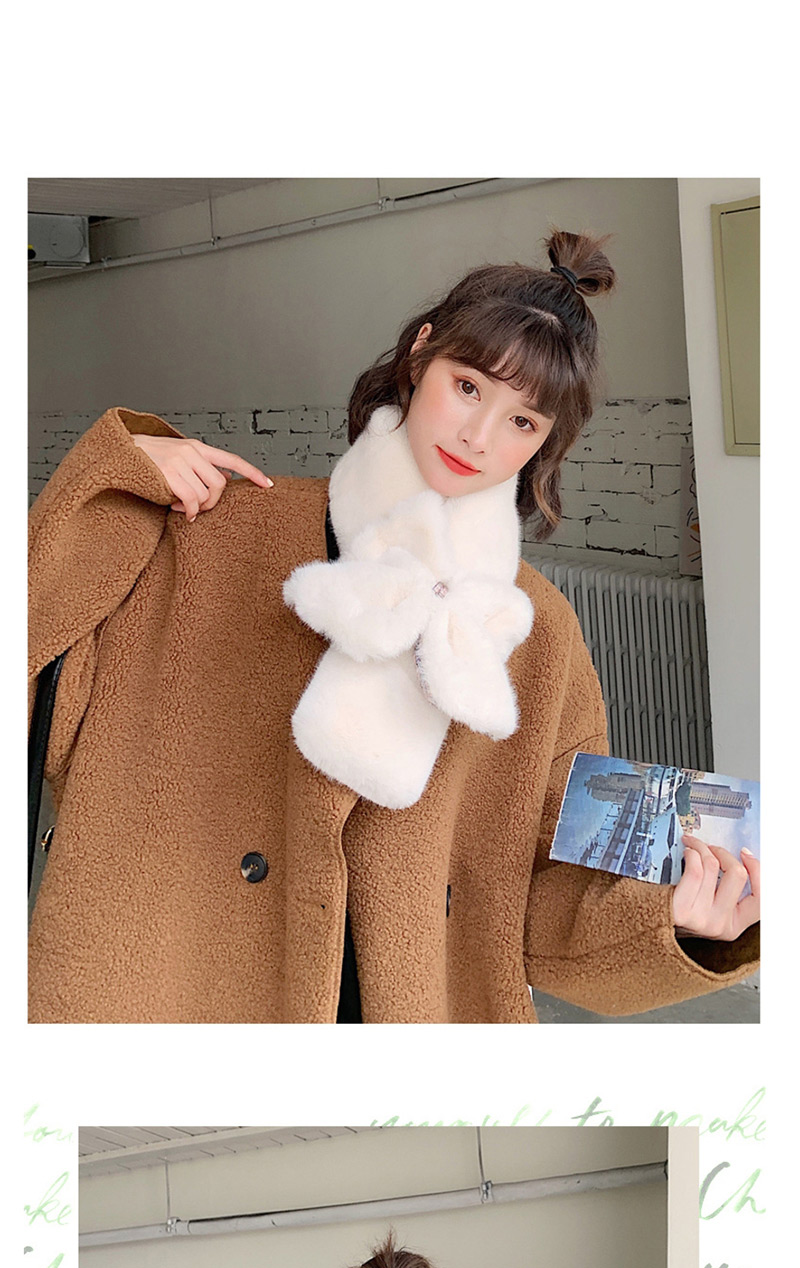 Fashion Pink Imitation Otter Rabbit Fur Collar,knitting Wool Scaves