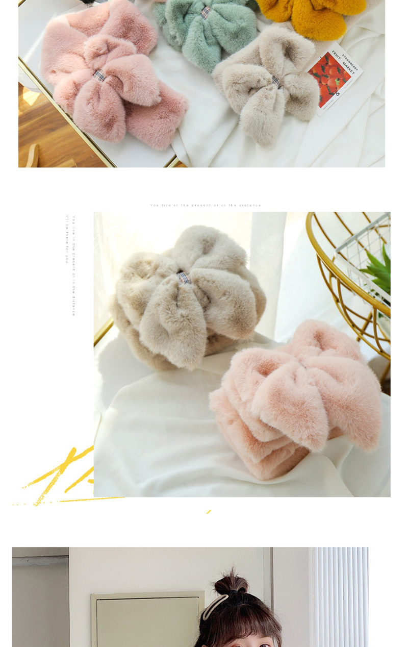 Fashion Gray Imitation Otter Rabbit Fur Collar,knitting Wool Scaves