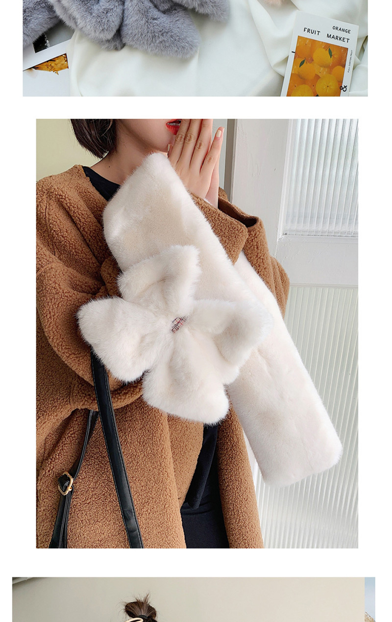 Fashion Beige Imitation Otter Rabbit Fur Collar,knitting Wool Scaves
