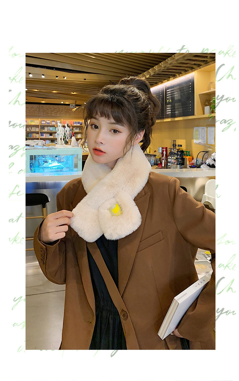 Fashion Korean Powder - Conventional Fruit-like Rabbit Fur Collar,knitting Wool Scaves
