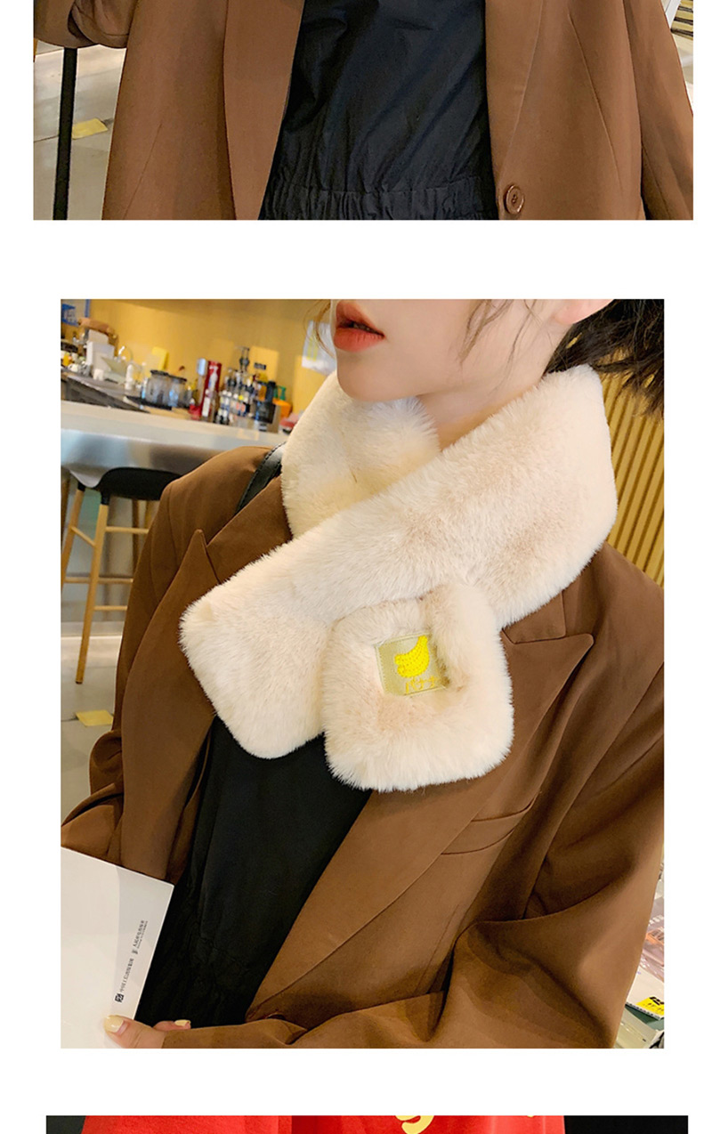 Fashion White - Thicker Version Fruit-like Rabbit Fur Collar,knitting Wool Scaves