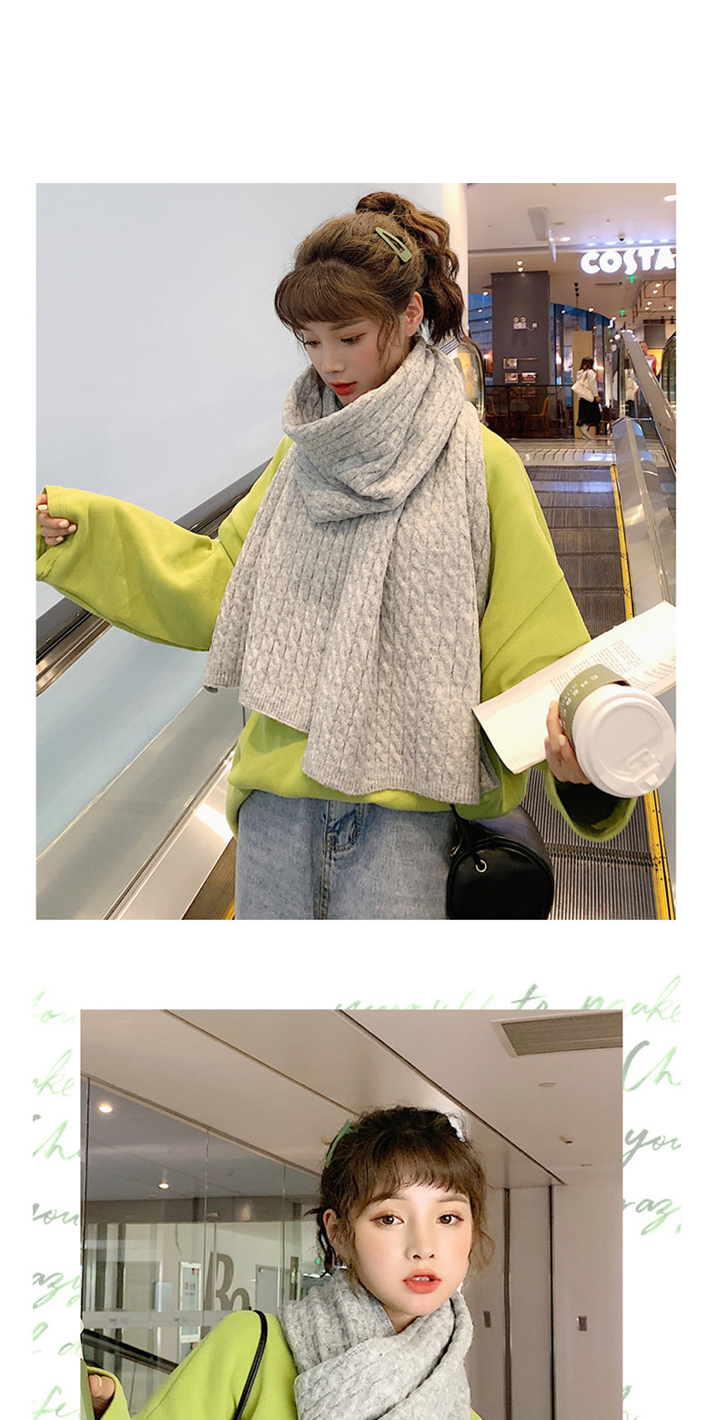 Fashion Watermelon Red Twist Triangle Color Matching Knit Collar,knitting Wool Scaves