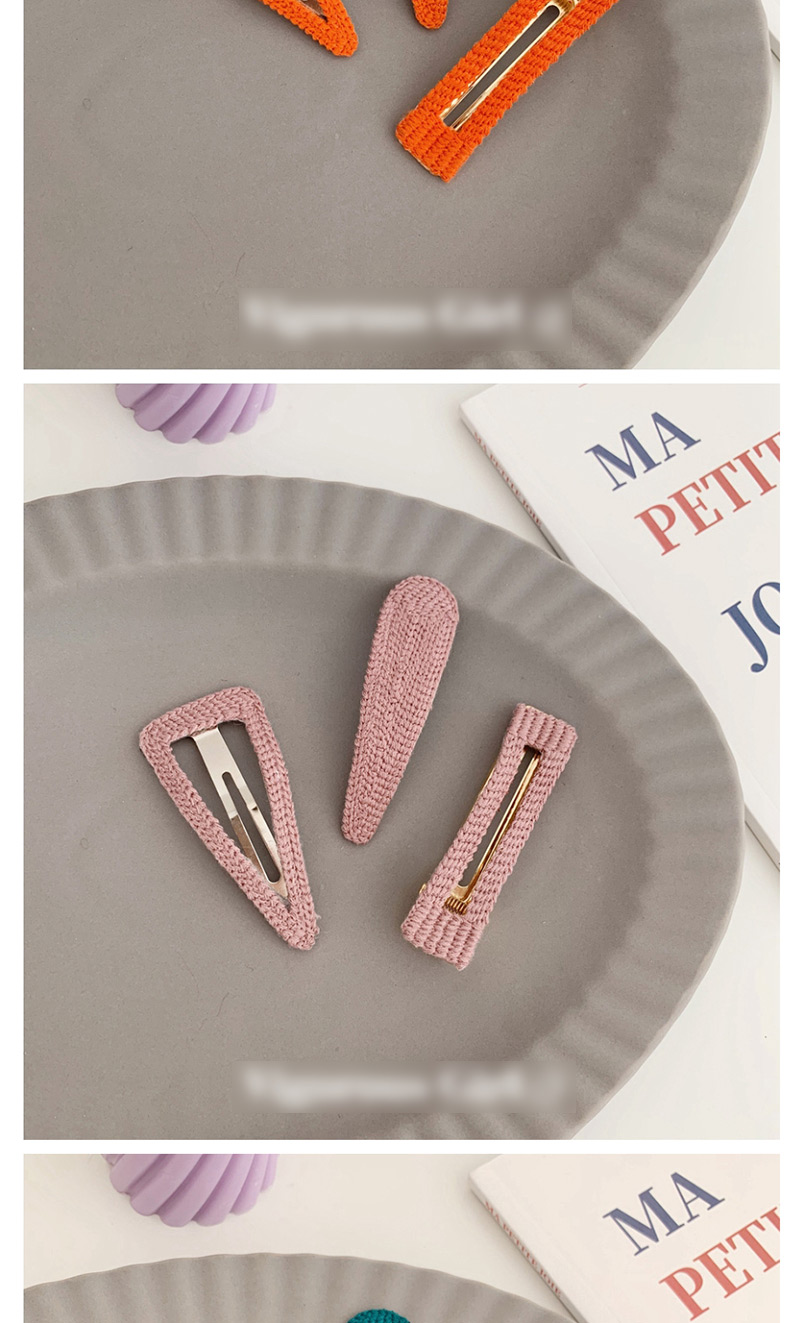 Fashion Square-pink Geometric Bb Clip (single Price),Hairpins