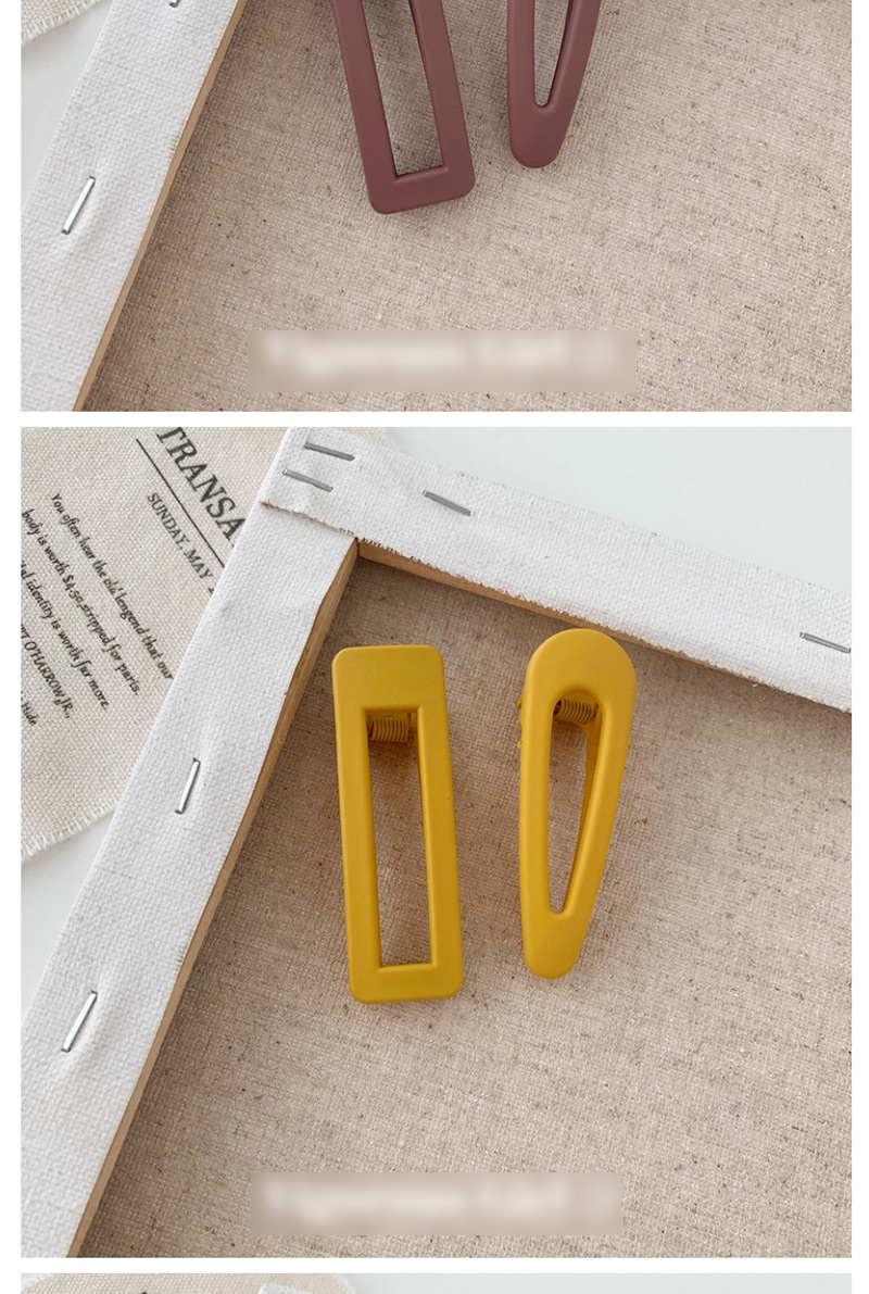 Fashion Water Drops - Orange Matte Geometric Hair Clip (single Price),Hairpins