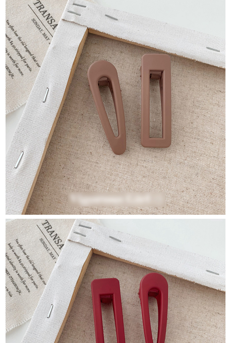 Fashion Water Droplets - Wine Red Matte Geometric Hair Clip (single Price),Hairpins