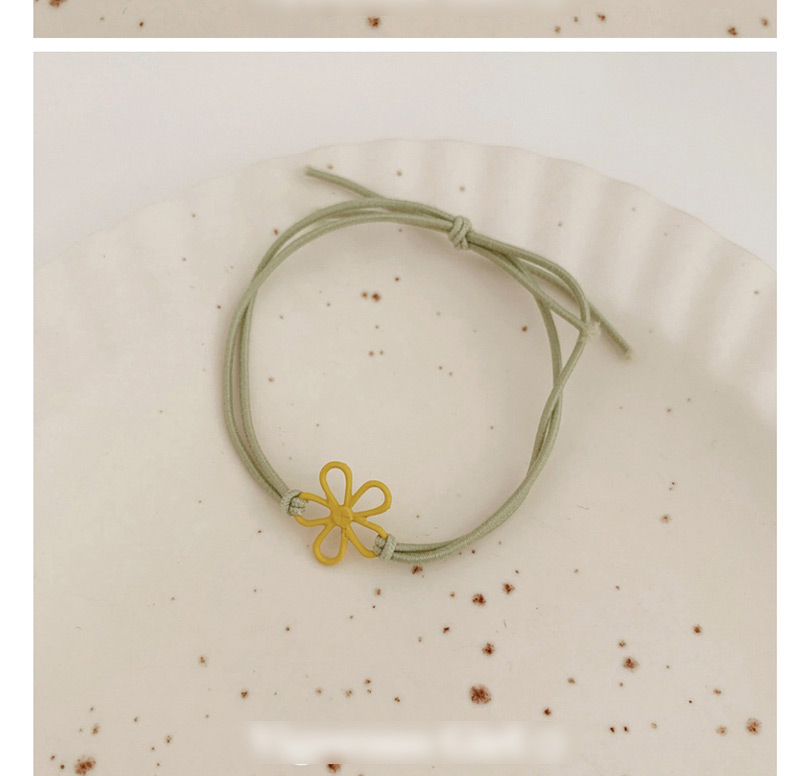 Fashion Yellow Rubber Band Openwork Flower Hair Circle,Hair Ring