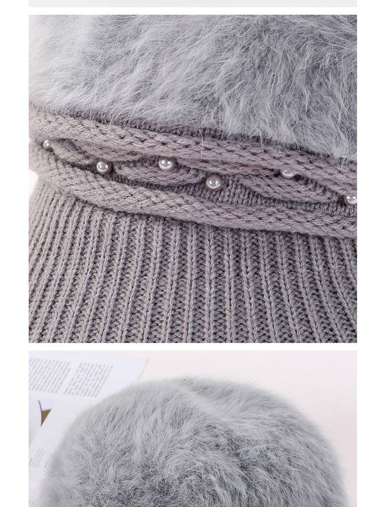 Fashion Leather Pink Velvet Knit Hat,Knitting Wool Hats