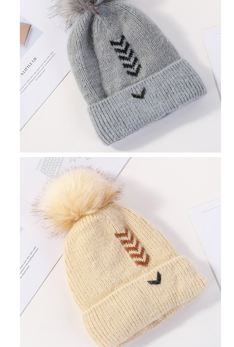 Fashion Gray Velvet Knitted Plus Velvet Cap,Knitting Wool Hats