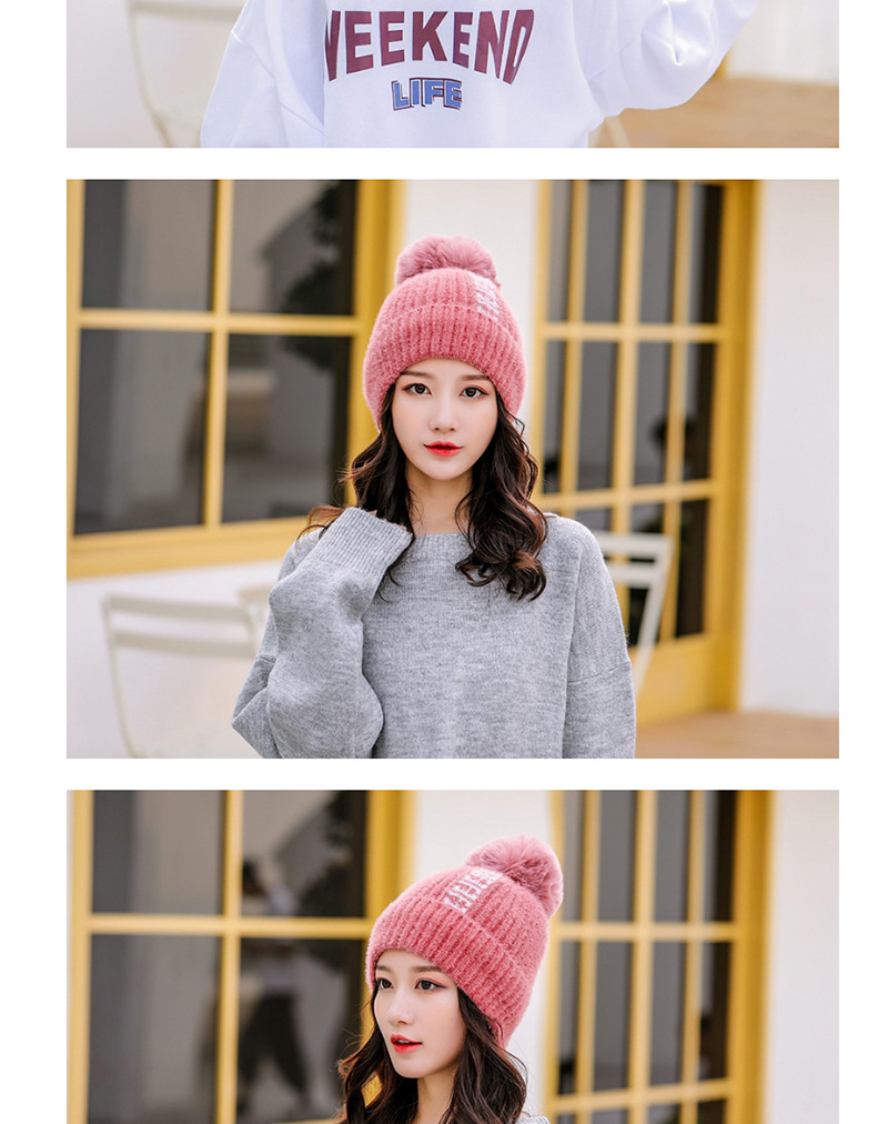 Fashion Gray Velvet Knitted Wool Cap,Knitting Wool Hats