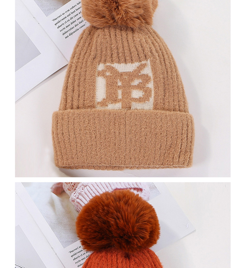 Fashion Orange Plus Yb Letter Velvet Wool Cap,Knitting Wool Hats
