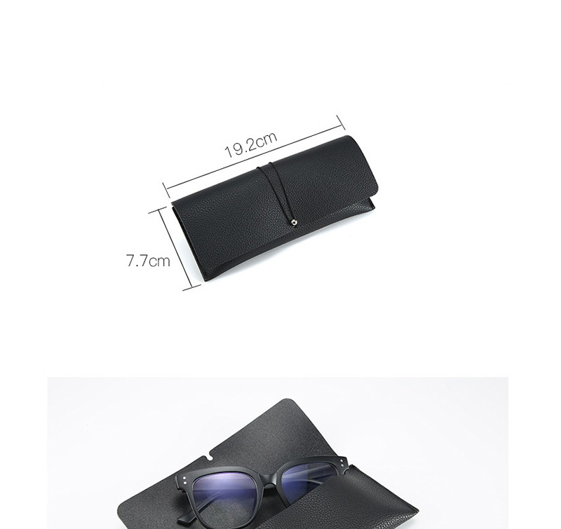 Fashion Black Leather Glasses Case,Contact Lens Box