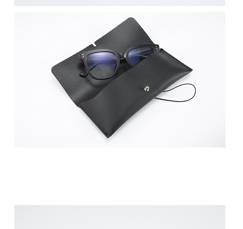 Fashion Black Leather Glasses Case,Contact Lens Box