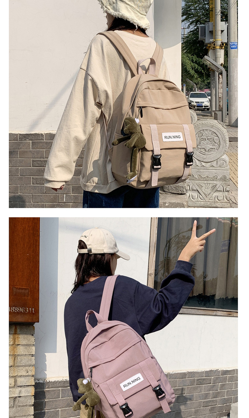 Fashion Khaki With Pendant Letter Backpack,Backpack