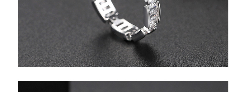 Fashion White Copper Inlaid Zirconium Ring,Rings
