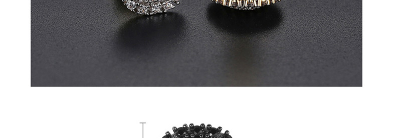 Fashion Platinum Pave Zircon Round Earrings,Earrings