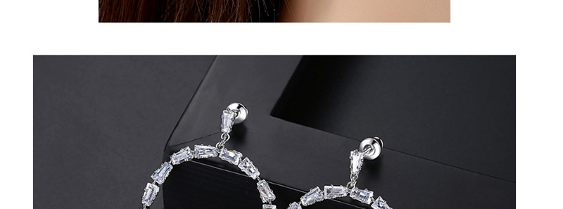 Fashion 18k Copper Inlay Zircon Earrings,Earrings