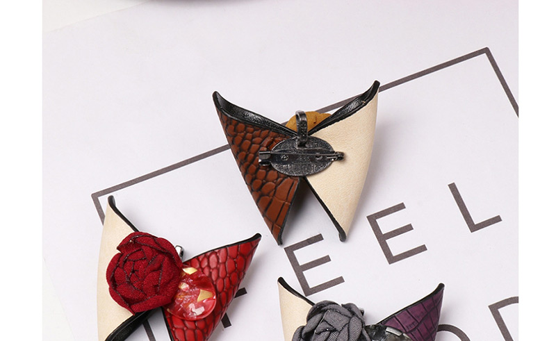 Fashion Red Butterfly Leather Brooch,Korean Brooches