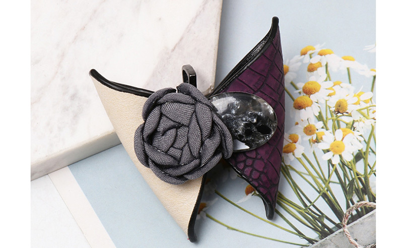 Fashion Purple Butterfly Leather Brooch,Korean Brooches
