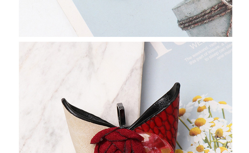Fashion Red Butterfly Leather Brooch,Korean Brooches