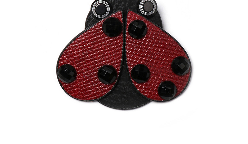 Fashion Red Ladybug Leather Brooch,Korean Brooches