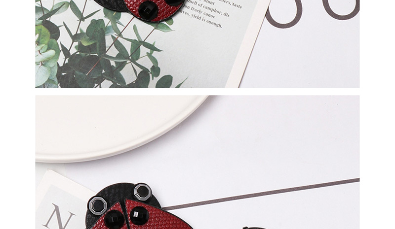 Fashion Red Ladybug Leather Brooch,Korean Brooches