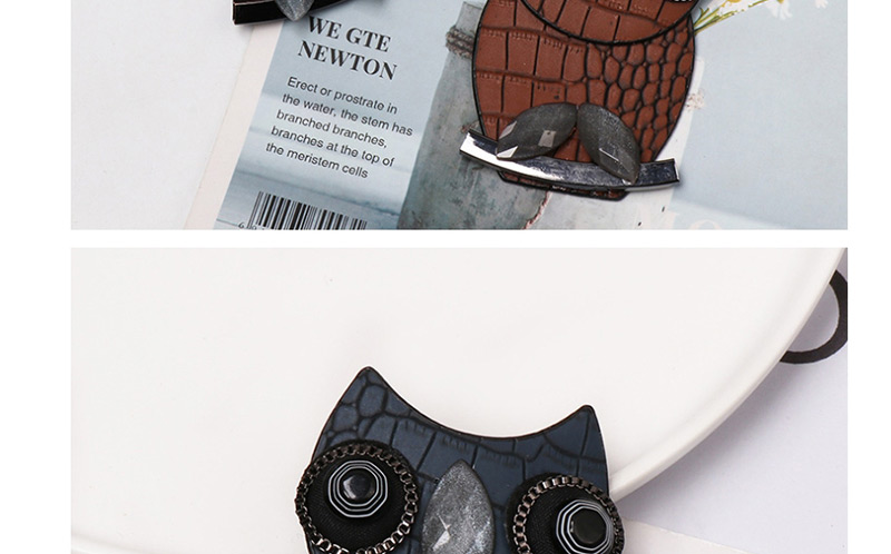 Fashion Red Owl Leather Brooch,Korean Brooches