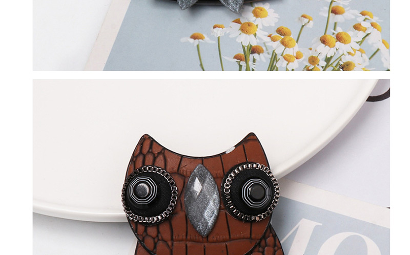 Fashion Blue Owl Leather Brooch,Korean Brooches