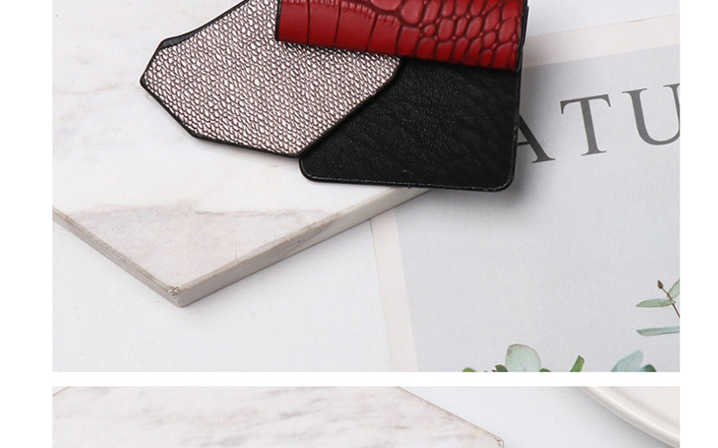 Fashion Reddish Black Geometric Diamond-studded Resin Brooch,Korean Brooches