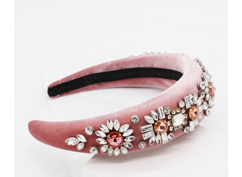Fashion Pink Diamond Sun Flower Sponge Headband,Head Band