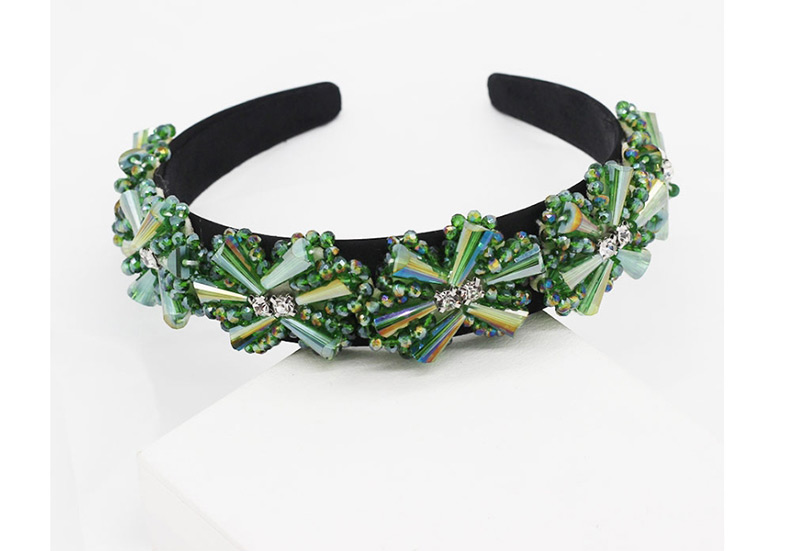 Fashion Black Crystal Stitching Geometric Flower Headband,Head Band