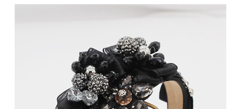 Fashion Black Gemstone Bow Headband,Head Band