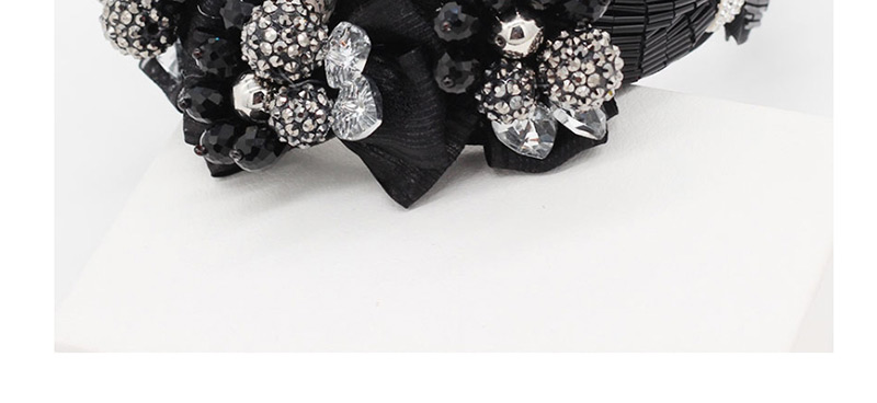 Fashion Black Gemstone Bow Headband,Head Band