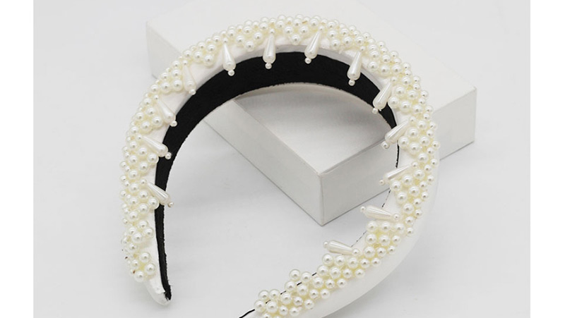 Fashion White Sponge Pearl Tassel Headband,Head Band