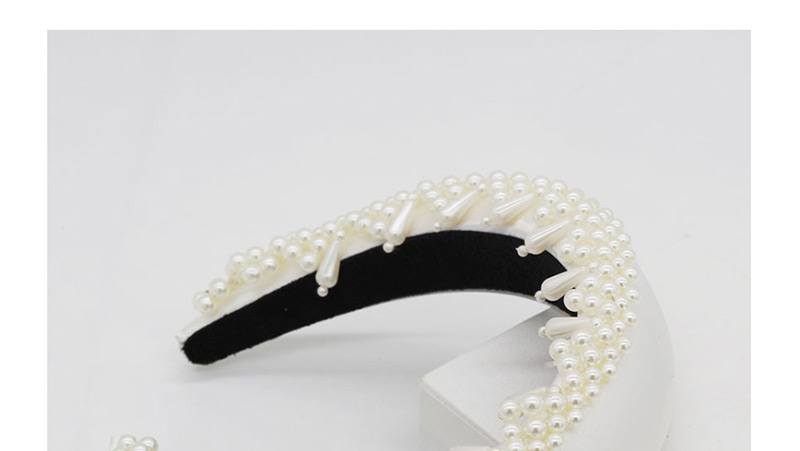 Fashion White Sponge Pearl Tassel Headband,Head Band