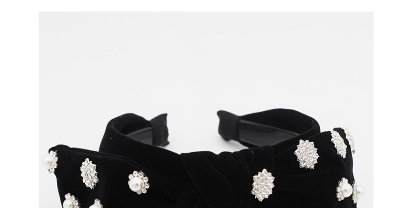 Fashion Black Full Diamond Snowflake Bow Headband,Head Band