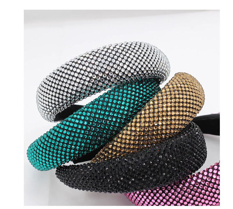 Fashion Black Full Diamond Sponge Headband,Head Band