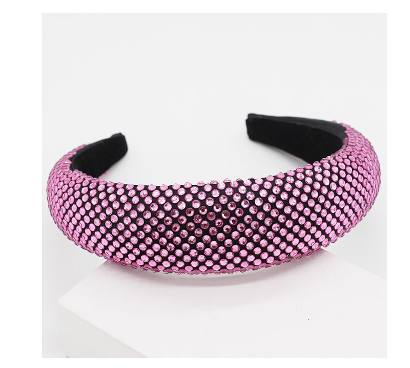 Fashion Purple Full Diamond Sponge Headband,Head Band